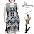 cheap Historical &amp; Vintage Costumes-Retro Vintage Roaring 20s 1920s Flapper Dress Dress Outfits Plus Size Christmas Party Dress Midi The Great Gatsby Women&#039;s Sequins Plus Size Masquerade Party &amp; Evening Festival Dress