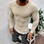 cheap Men&#039;s Pullover Sweater-Men&#039;s Sweater Pullover Sweater Jumper Ribbed Knit Cropped Knitted Crewneck Going out Casual Daily Clothing Apparel Spring &amp;  Fall Black Beige S M L
