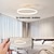 voordelige Dimbare plafondlampen-led plafondlamp 50cm 1-lichts ring cirkel design dimbaar aluminium gelakte afwerkingen luxe moderne stijl eetkamer slaapkamer hanglampen 110-240v alleen dimbaar met afstandsbediening