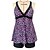 cheap Women&#039;s Swimwears-Women&#039;s Swimwear Bathing Suits 2 Piece Normal Swimsuit Backless Tummy Control High Waist Push Up Flower Leaves Black Purple Padded Strap Bathing Suits New Sexy Athleisure