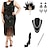 Χαμηλού Κόστους Ιστορικές &amp; Vintage Στολές-Δροσμός 20ετών 1920 Κοκτέιλ Φόρεμα Vintage Φόρεμα Φανελάκι φόρεμα Φορέματα Σύνολα Κοκτέιλ Φόρεμα Σετ αξεσουάρ Το Great Gatsby Γυναικεία Πούλιες Φούντα Μασκάρεμα Πάρτι / Βράδυ Χοροεσπερίδα Φόρεμα