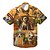 cheap Men&#039;s Shirts-Men&#039;s Shirt Summer Hawaiian Shirt Dog Graphic Prints Turndown Yellow Outdoor Street Short Sleeves Button-Down Print Clothing Apparel Sports Fashion Streetwear Designer