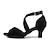 Недорогие Обувь для латиноамериканских танцев-Жен. Обувь для латины Танцевальная обувь Выступление Для сцены В помещении Классический На каблуках Каблук &quot;Клеш&quot; Черный