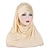 cheap Arabian Muslim-Women&#039;s Hijab Scarfs Scarf Wrap Religious Arabian Muslim Ramadan Solid Colored Adults Headpiece