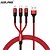 cheap Cell Phone Cables-ASLING Multi Charging Cable 3.9ft USB A to Type C / Micro / IP 3.5 A Fast Charging Nylon Braided 3 in 1 For Samsung Xiaomi Huawei Phone Accessory