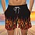 preiswerte Geometrischer Druck-Herren Optische Täuschung Druck Flamme Badehosen Badeshorts Boardshorts Hawaiianisch Ferien Kordelzug mit Mesh-Futter Elastischer Bund Designer Bekleidung