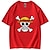 abordables Sudaderas y camisetas de anime para cosplay de uso diario-One Piece Monkey D Luffy Roronoa Zoro T-Shirt Estampado Clásico Estilo callejero Para Pareja Hombre Mujer Adulto Estampado en caliente Casual Diario