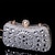 cheap Clutches &amp; Evening Bags-Women&#039;s Girls&#039; Clutch Evening Bag Clutch Bags Alloy 2 Pieces Purse Set Party / Evening Bridal Shower Wedding Party Glitter Crystals Solid Color Geometric Rhinestone Silver Transparent Champagne
