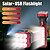 baratos Lanternas e luzes de campismo-1 pc à prova d&#039;água usb carregamento 9 led lanterna com bateria embutida tocha solar com luz lateral multifuncional lâmpada portátil para pesca de acampamento ao ar livre