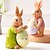 cheap Decorative Objects-2Pcs Easter Bunny Egg Decoration Decoration Decoration Household Holiday Decoration Couple Rabbit Decoration