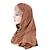 cheap Arabian Muslim-Women&#039;s Hijab Scarfs Scarf Wrap Religious Arabian Muslim Ramadan Solid Colored Adults Headpiece