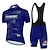 cheap Men&#039;s Clothing Sets-Men&#039;s Short Sleeve Cycling Jersey with Bib Shorts Blue Bike 3D Pad Breathable Quick Dry Sports Graphic Clothing Apparel