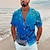 halpa miesten leiripaidat-Miesten Paita Havaiji paita Leirin paita Graafinen paita Havaijilaispaita Maisemat Sänkyjen avaus Musta Laivaston sininen Laivastosininen Sininen Taivaan sininen 3D-tulostus ulko- Katu Lyhythihainen