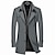 cheap Men&#039;s Trench Coat-Men&#039;s Winter Coat Wool Coat Overcoat Business Casual Winter Wool Outerwear Clothing Apparel Notch lapel collar