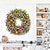cheap Artificial Plants-Artificial Flower Leaves Wreath, Green Leaves Wreath, Round Wreath For Front Door Hanging Wall Window Wedding Party Decor 1pc Large 45cm(17in)