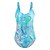 cheap Women&#039;s Swimwears-Women&#039;s Swimwear One Piece Normal Swimsuit Printing Graphic Blue Bodysuit Bathing Suits Sports Beach Wear Summer