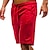 cheap Men&#039;s Shorts-Men&#039;s Athletic Shorts Active Shorts Sweat Shorts Shorts Pocket Drawstring Elastic Waist Plain Comfort Breathable Knee Length Sports Outdoor Daily Holiday Cotton Blend Basic Stylish Black Red
