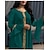 billige Arabisk muslim-sett med muslimsk kjole jalabiya kaftan dubai stil arabisk saudiarabisk kjole luksus premium bag halskjede øredobber armbånd dusk 4 deler smykkesett 2 stk kvinner ramadan arabisk muslimsk islamsk