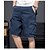 cheap Cargo Shorts-Men&#039;s Cargo Shorts Hiking Shorts Multi Pocket Straight Leg Knee Length Daily Wear Cotton Classic Black Blue