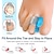 abordables Baño y cuidado personal-1 par de separadores de dedos de gel de silicona suave azul, separadores de juanetes hallux valgus, corrector de pulgar, herramienta de cuidado de pies