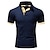 cheap Classic Polo-Men&#039;s Polo Shirt Golf Shirt Street Casual Polo Collar Classic Short Sleeve Fashion Designer Color Block Patchwork Button Front Spring &amp; Summer Regular Fit Lake blue Black White Yellow Pink Blue Polo