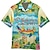 Χαμηλού Κόστους ανδρικά πέτο πουκάμισα Χαβάης-Ανδρικά Πουκάμισο Χαβανέζικο πουκάμισο Πουκάμισο Aloha Είναι 5 η ώρα Somewhere Shirt Δέντρο καρύδας Γράμμα Γραφικά Σχέδια Απορρίπτω Λευκό Βαθυγάλαζο Βαθυγάλαζο Θαλασσί Ουρανί 3D εκτύπωση