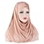 cheap Arabian Muslim-Women&#039;s Hijab Scarfs Scarf Wrap Religious Arabian Muslim Ramadan Solid Colored Adults Headpiece