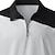 cheap Zip Polo Shirt-Men&#039;s Zip Polo Golf Shirt Daily Wear Vacation Quarter Zip Long Sleeve Fashion Classic Patchwork Patchwork Spring &amp; Summer Light Grey Zip Polo