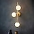 Недорогие Бра-светодиодный настенный светильник 3 лампы стеклянный настенный светильник середина века современный глобус настенный светильник туалетный столик со стеклянным абажуром внутренний настенный светильник