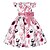 abordables Robes de fête-Enfants Fille Robe Robe de fête Fleur Manche Courte Utilisation Robe de baptême Noeud de cravate Princesse Polyester Midi robe soirée Eté Printemps 3-10 ans Rouge bordeaux Multicouleur Couleur bleue