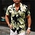 voordelige Hawaiiaanse reversoverhemden voor heren-Voor heren Overhemd Hawaiiaans overhemd Grafisch overhemd Bloemig Strijkijzer Zwart / Wit Zwart / groen Rood blauw Groen Print Casual Dagelijks Korte mouw Afdrukken Button-omlaag Kleding Modieus