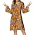 cheap Historical &amp; Vintage Costumes-Hippie Retro Vintage 1970s Disco Dress Women&#039;s Costume Vintage Cosplay Party &amp; Evening Long Sleeve Dress Masquerade