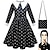 cheap Movie &amp; TV Theme Costumes-Wednesday Addams Addams family Wednesday Flapper Dress Dress Girls&#039; Movie Cosplay Active Cute Black Dress Children&#039;s Day Masquerade Polyester World Book Day Costumes
