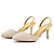 levne Svatební střevíce-Dámské Svatební obuv Boty Bling Bling Větší velikosti Šumivé boty Svatební boty Imitace perel Vysoký úzký Palec do špičky Elegantní Umělá kůže Povaleč Bílá Zlatá Béžová