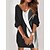 cheap Casual Dresses-Women&#039;s Casual Dress Floral Butterfly Shift Dress Print Dress V Neck Print Mini Dress Outdoor Daily Active Fashion Loose Fit 3/4 Length Sleeve Black And White Black White Summer Spring S M L XL XXL