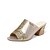 cheap Women&#039;s Heels-Women&#039;s Slippers Bling Bling Shoes Plus Size Sparkling Shoes Solid Color Summer Sparkling Glitter Chunky Heel Peep Toe Glitter Loafer Silver Black Gold