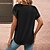 cheap Tees &amp; Tank Tops-Women&#039;s Tunic Black White Wine Plain Lace Patchwork Short Sleeve Casual Daily Sexy V Neck Regular Hawaii S