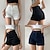 זול מכנסי נשים-בגדי ריקוד נשים שורטים ג&#039;ינסים טלאים אחיד קלסי מודרני רגיל קיץ &amp; אביב שחור לבן כחול כהה כחול בהיר אפור