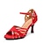 abordables Zapatos de baile latino-Mujer Zapatos de Baile Latino Profesional Zapatos Confort Moda Hebilla Adulto Negro Rojo Beige