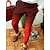 tanie Chinosy-Męskie Spodnie Typu Chino Joggery Niejednolita całość Zamek Kieszeń Wzory graficzne Geometria Biznes Codzienny Spodnie Punk i gotyk Szczupła Żółty Czerwony Średnio elastyczny