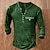cheap Men&#039;s Henley T Shirt-St.Patrick&#039;s Day Slance Green Mens 3D Shirt For St. Patrick &#039;S Day | Summer Cotton | Men&#039;S Henley Tee Graphic Patrick&#039;S Clover Clothing Apparel 3D Print Outdoor Casual Long Sleeve Button Down