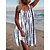 cheap Casual Dresses-Women&#039;s Casual Dress Tie Dye Stripe Shift Dress Sundress Strap Print Mini Dress Outdoor Daily Active Fashion Loose Fit Sleeveless White Blue Spring Summer S M L XL XXL