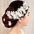 olcso Hajformázási kiegészítők-viráglevelű menyasszonyi fejdísz esküvői hajpánt menyasszonyoknak hajpánt strasszos esküvői fejpánt ezüst viráglány koszorúslány haj