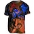 お買い得  動物とマペット-男性用 Tシャツ グラフィック 動物 ドラゴン クルーネック 衣類 3Dプリント アウトドア カジュアル 半袖 プリント ヴィンテージ ファッション デザイナー