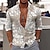 cheap Men&#039;s Graphic Shirts-Men&#039;s Shirt Graphic Shirt Floral Collar Black Blue Brown 3D Print Outdoor Casual Long Sleeve 3D Print Button-Down Clothing Apparel Fashion Designer Casual Comfortable