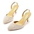 abordables Zapatos de boda-Mujer Zapatos de boda Zapatos brillantes y brillantes Tallas Grandes Zapatos brillantes Zapatos de novia Perla de Imitación Tacón de Aguja Dedo Puntiagudo Elegante Cuero Sintético Mocasín Blanco Oro
