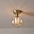 billige Taklamper-semi flush mount taklampe lys kobber 12cm glass skjerm lampe tak lys armatur belysning 110-240v