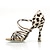 Недорогие Обувь для латиноамериканских танцев-Жен. Обувь для латины Профессиональный стиль Комфортная обувь Простой леопардовый принт С пряжкой Взрослые Цвет-леопард