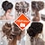 cheap Chignons-Messy Bun Hair Piece Long Wavy Tousled Updo Hair Bun Extensions Wavy Hair Wrap Ponytail Hairpieces Hair Scrunchies with Elastic Hair Band for Women Girls -Ash blonde mix Ginger Brown
