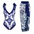 cheap Tankinis-Women&#039;s Swimwear Tankini 2 Piece Normal Swimsuit Floral 2 Piece Printing Pink Red Blue Purple Green Bathing Suits Summer Sports